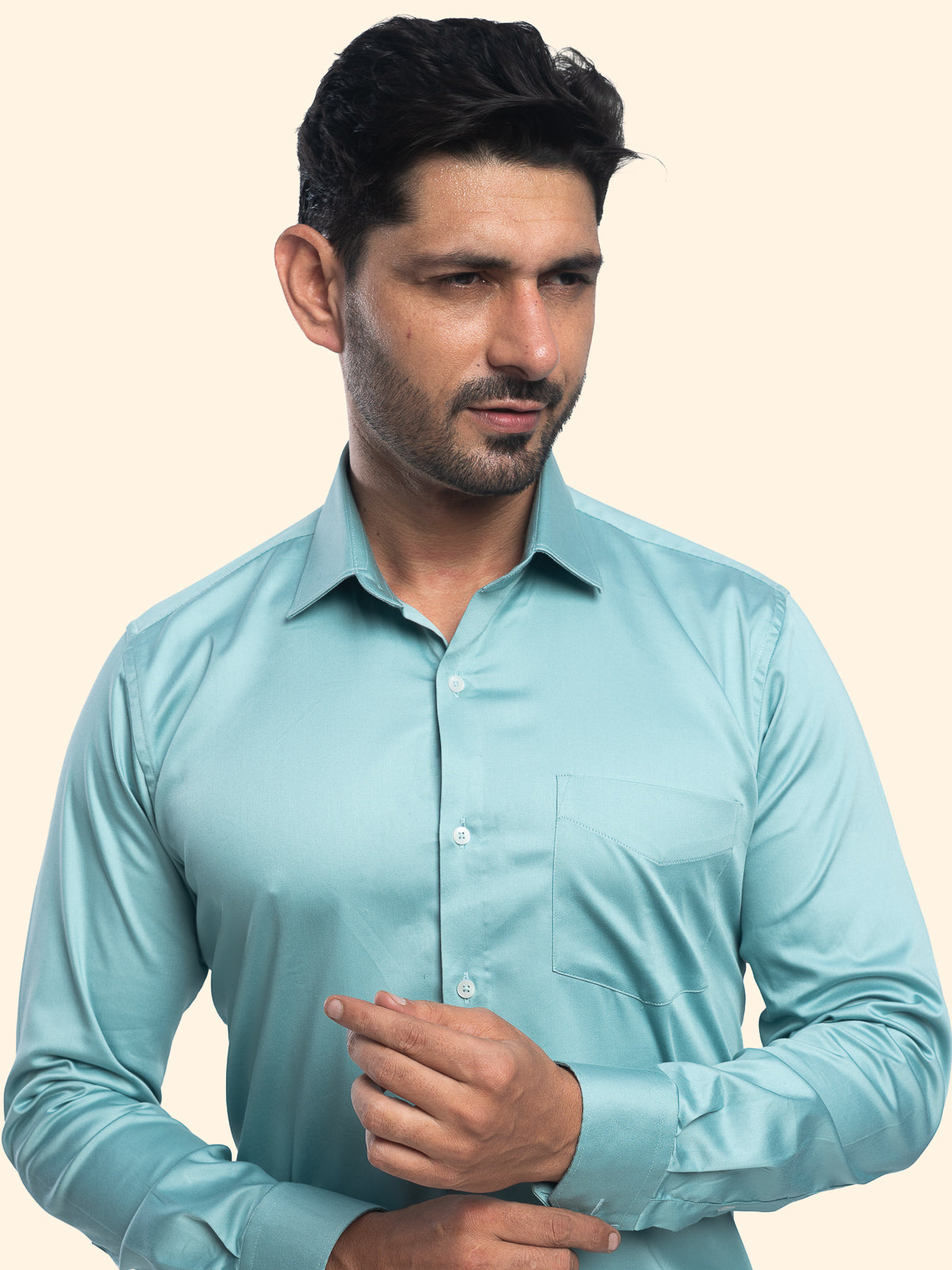 Tropical Teal Lycra Plain Shirt