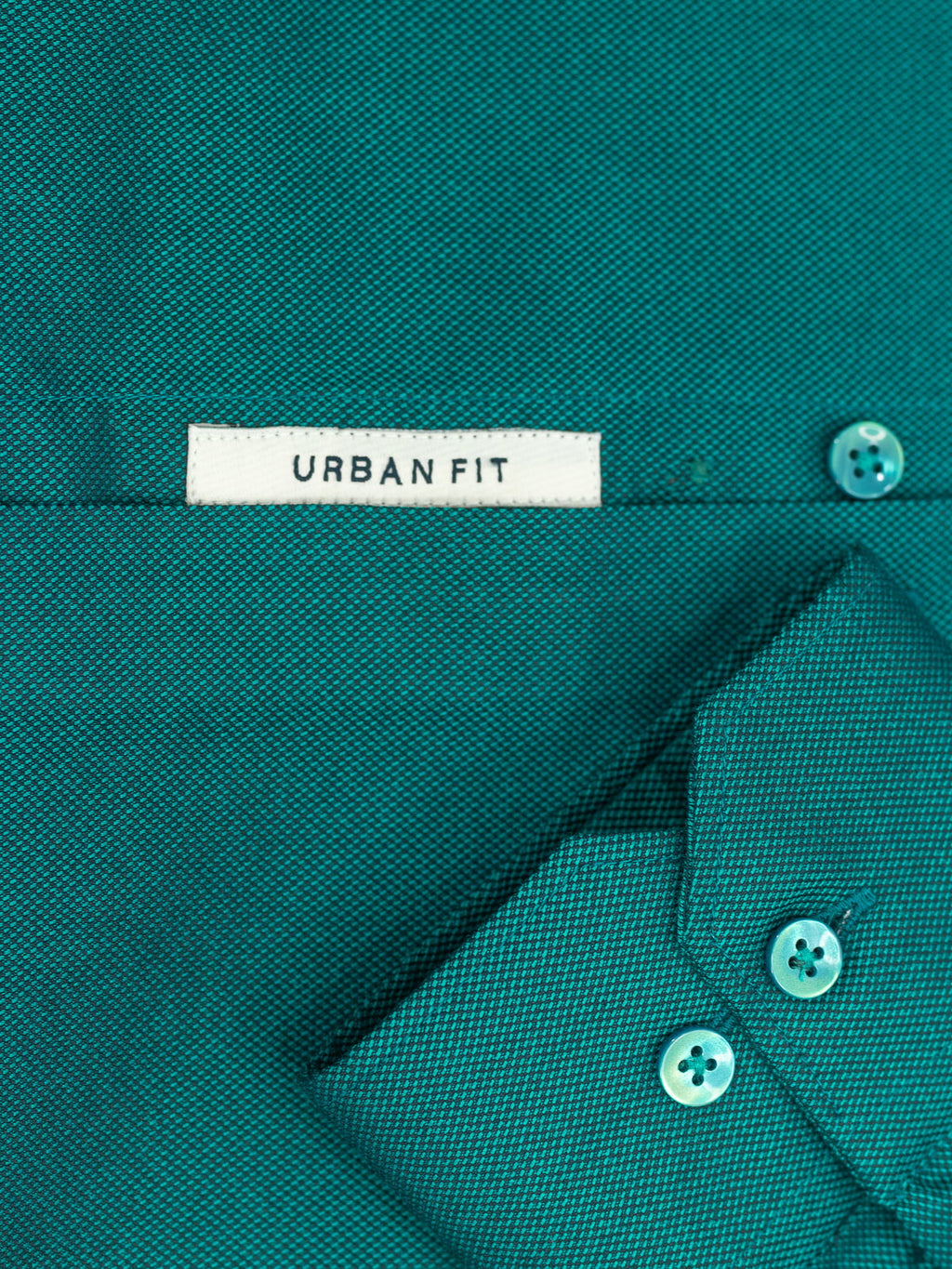 Textured Stretch Shirt in Emerald Green