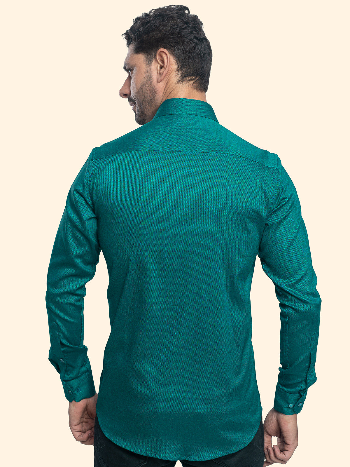 Grainline Dark Cyan Plain Shirt