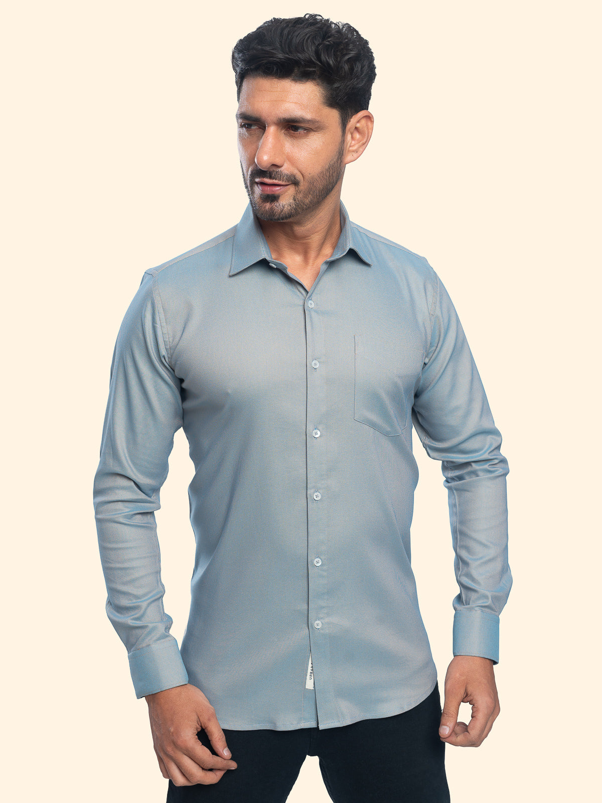 Grainline Beach-Sand Grey Plain Shirt