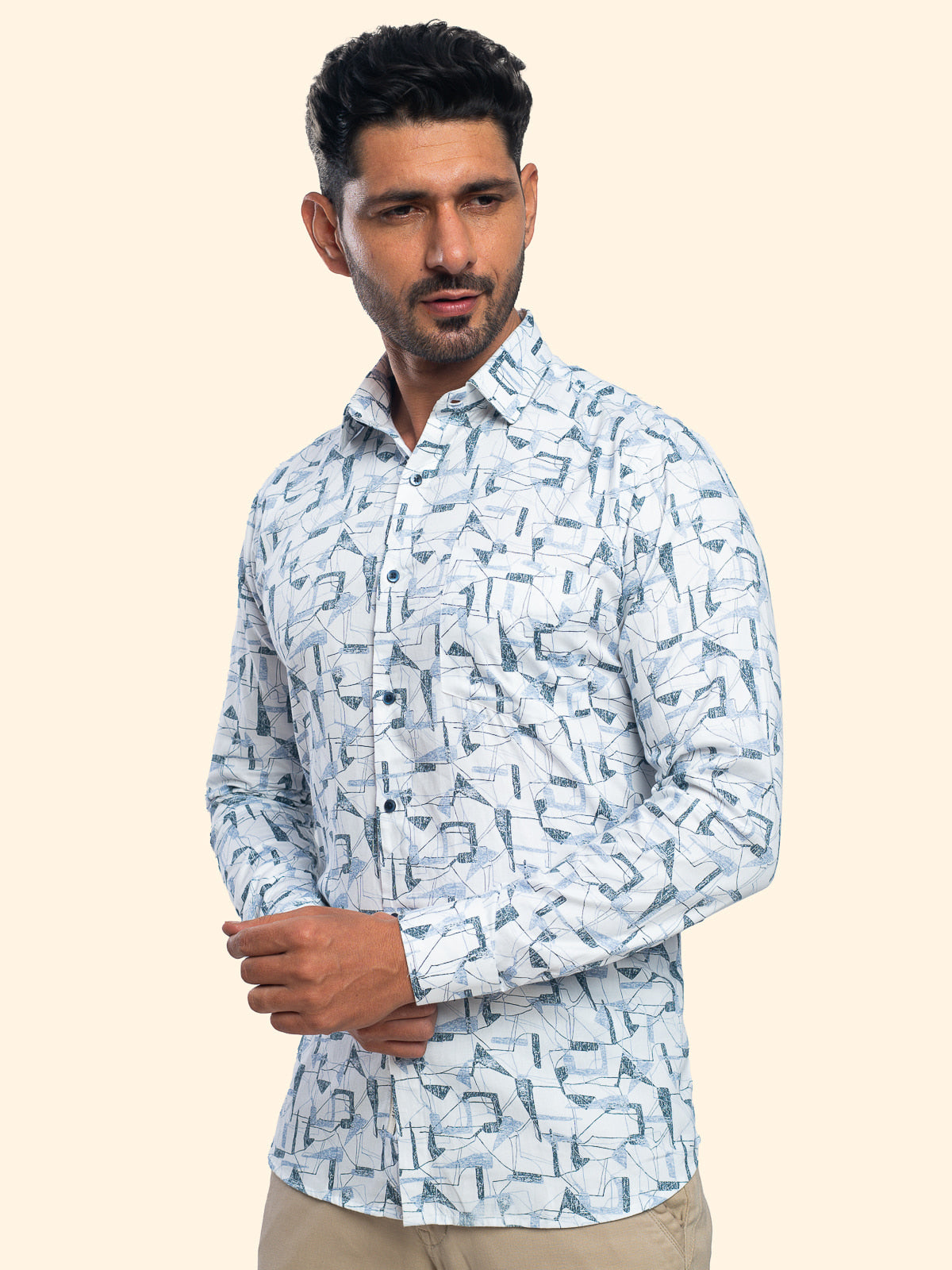 Untamed-Ocean Vanilla Printed Shirt