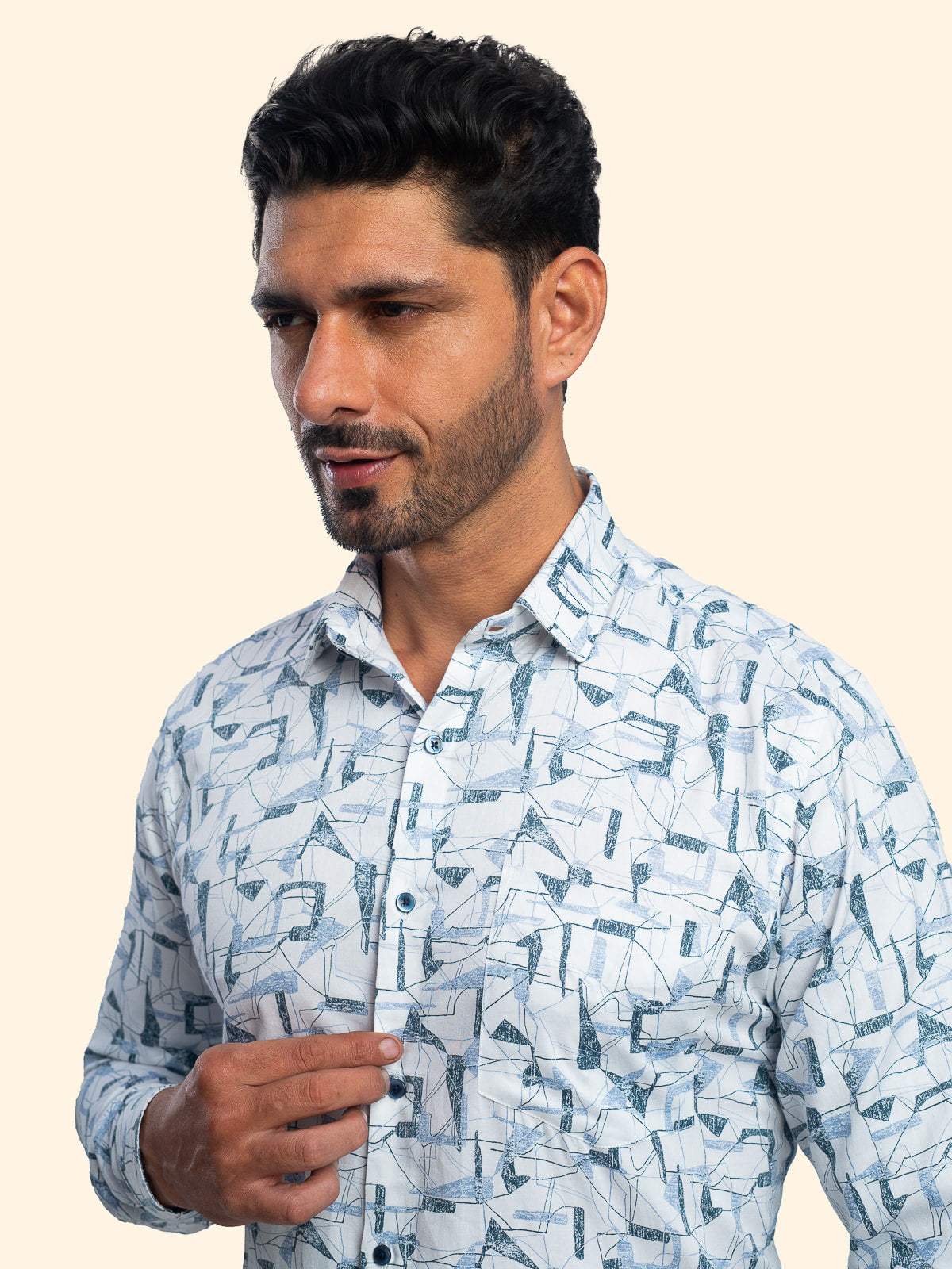 Untamed-Ocean Vanilla Printed Shirt