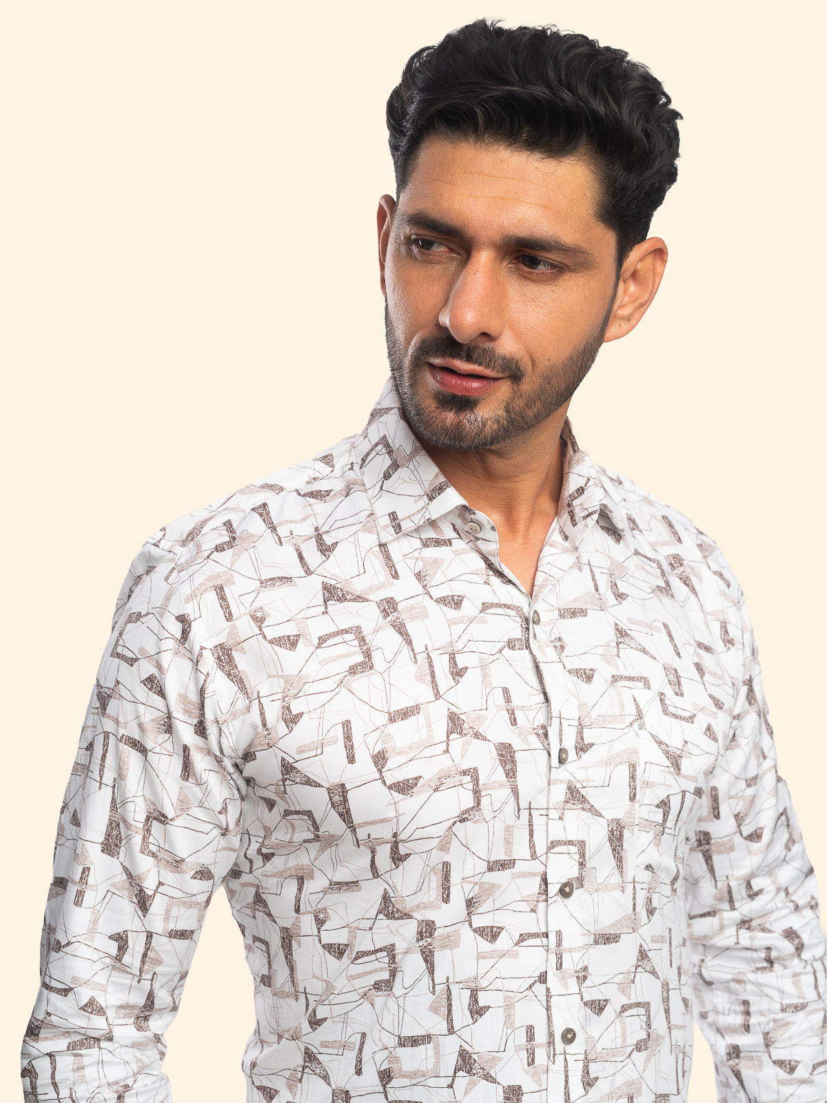 Untamed-Earth Vanilla Printed Shirt