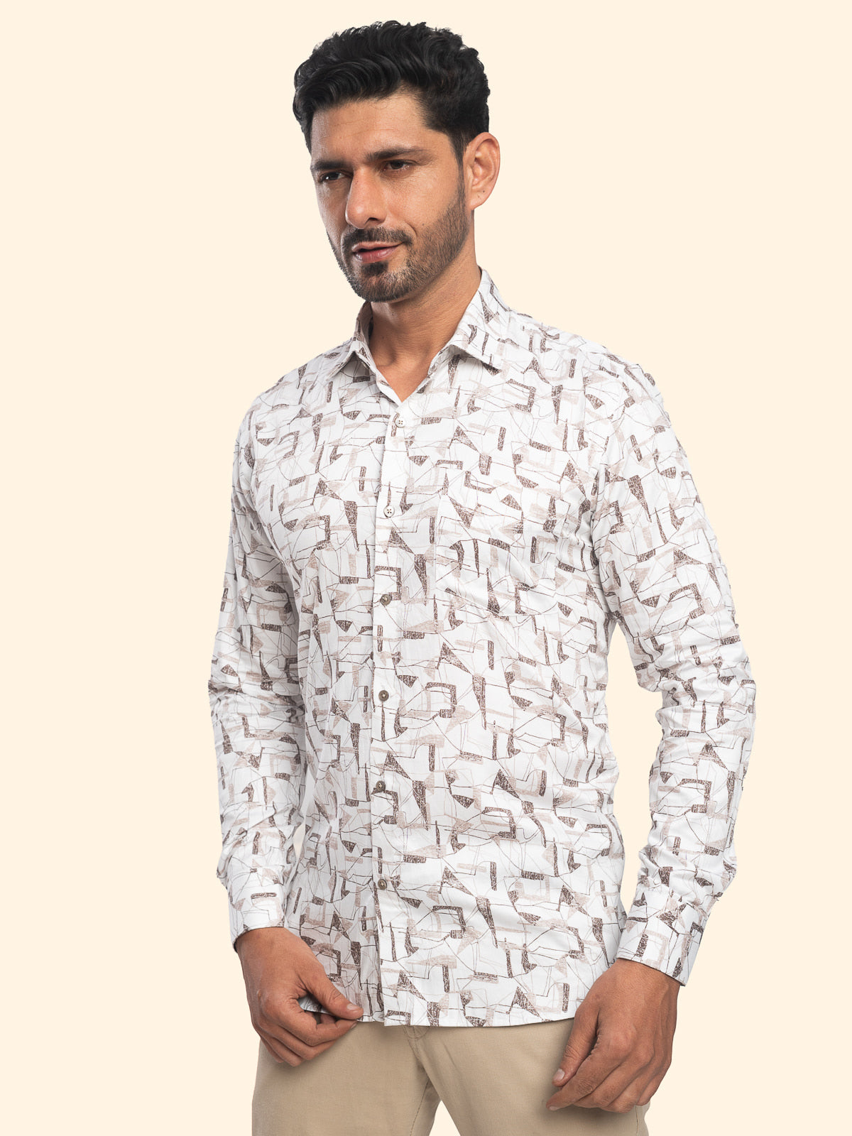Untamed-Earth Vanilla Printed Shirt
