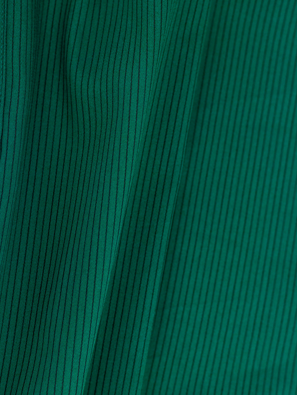 Striped Stretch Shirt in Emerald Green