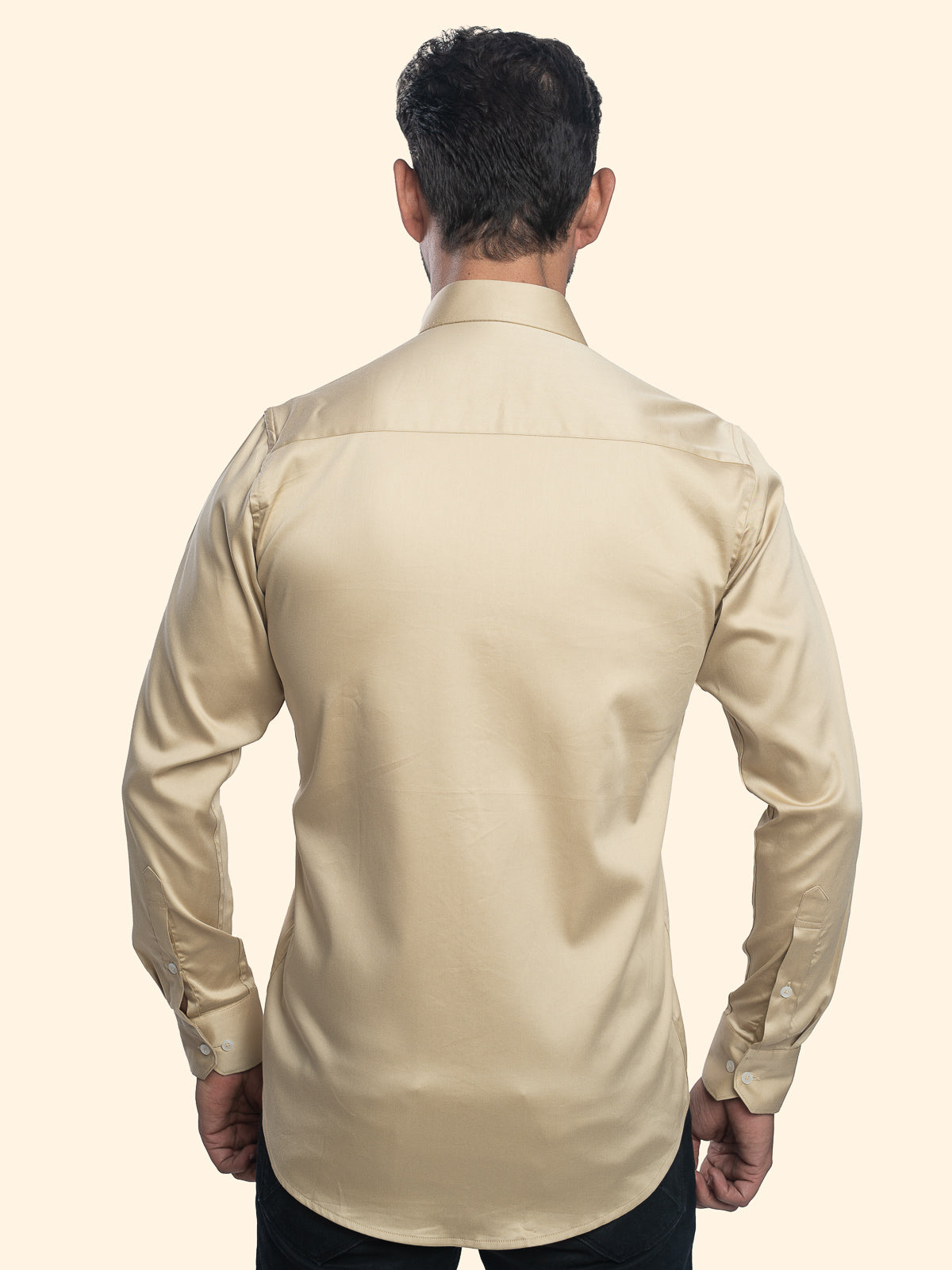 Mocha Khakhi Lycra Plain Shirt