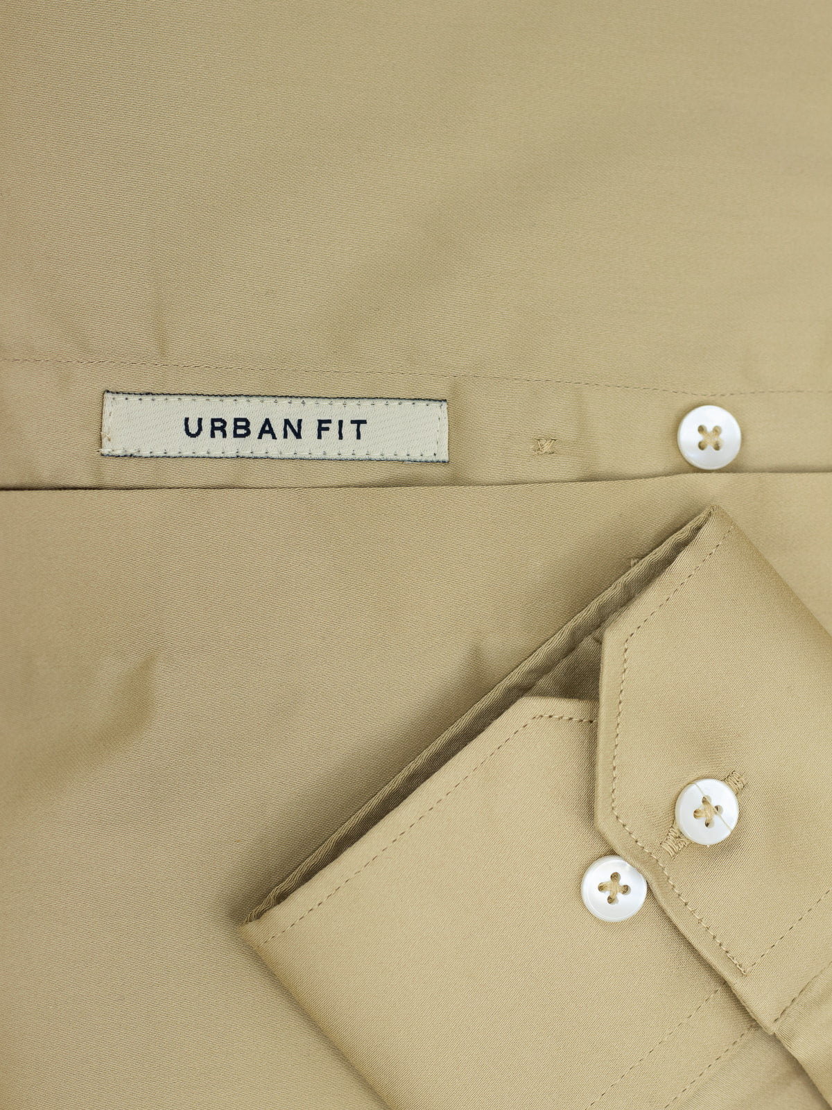 Mocha Khakhi Lycra Plain Shirt