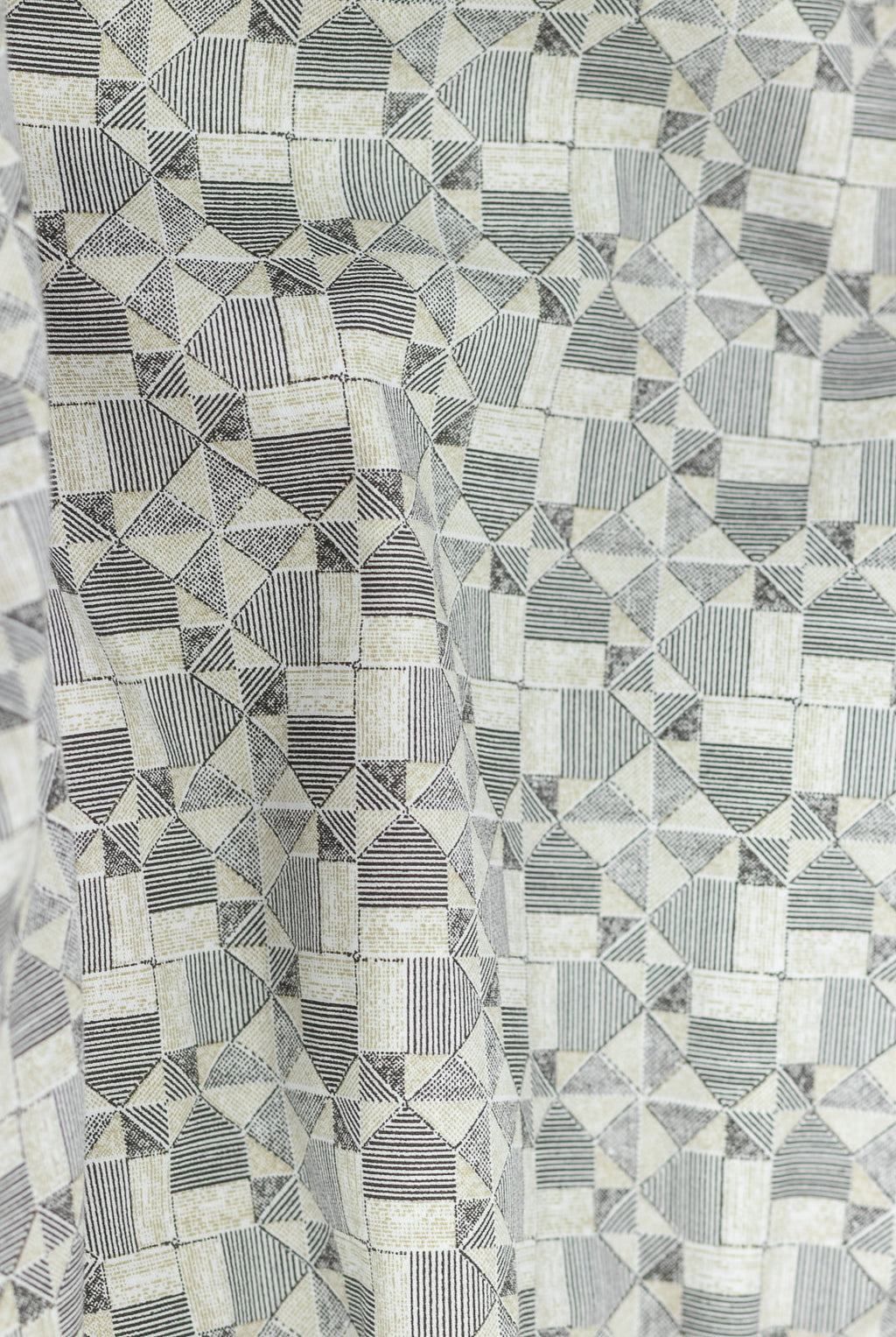 Geometry Dusted Beige Printed Shirt