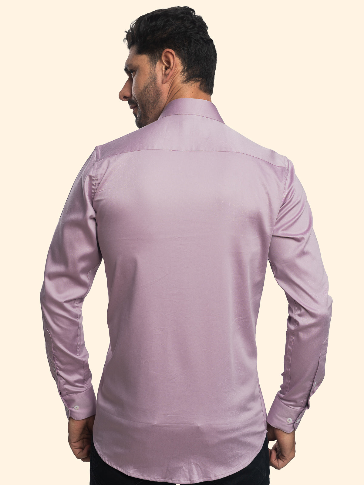Misty Lavender Lycra Plain Shirt