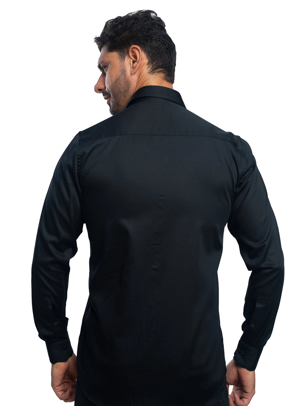 Solid Stretch Shirt in Black