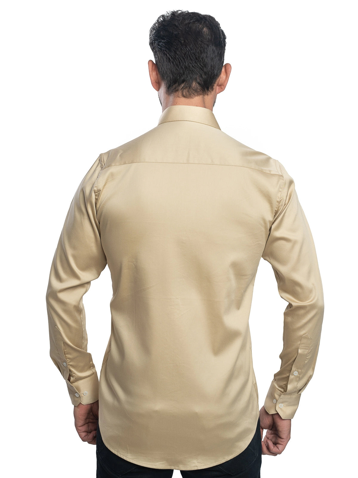 Solid Stretch Shirt in Khaki