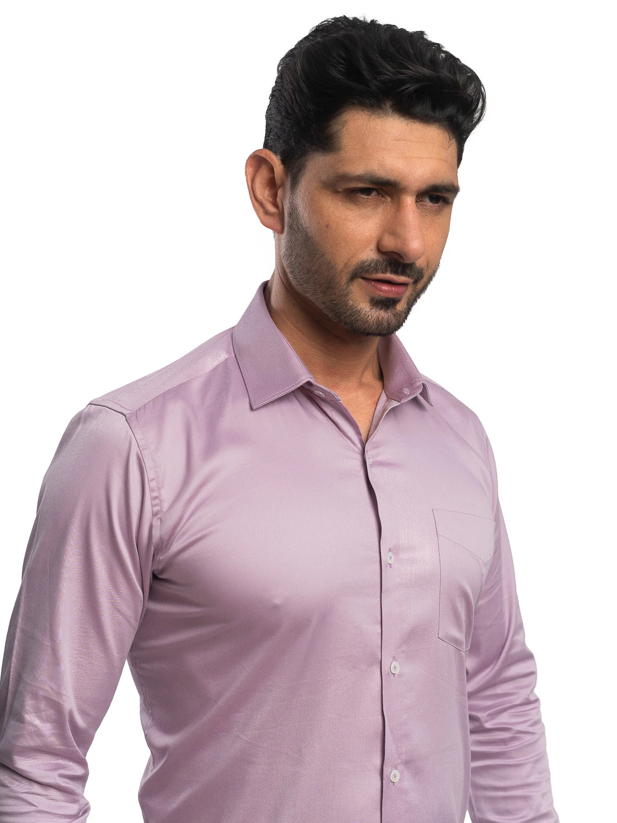 Solid Stretch Shirt in Lavender