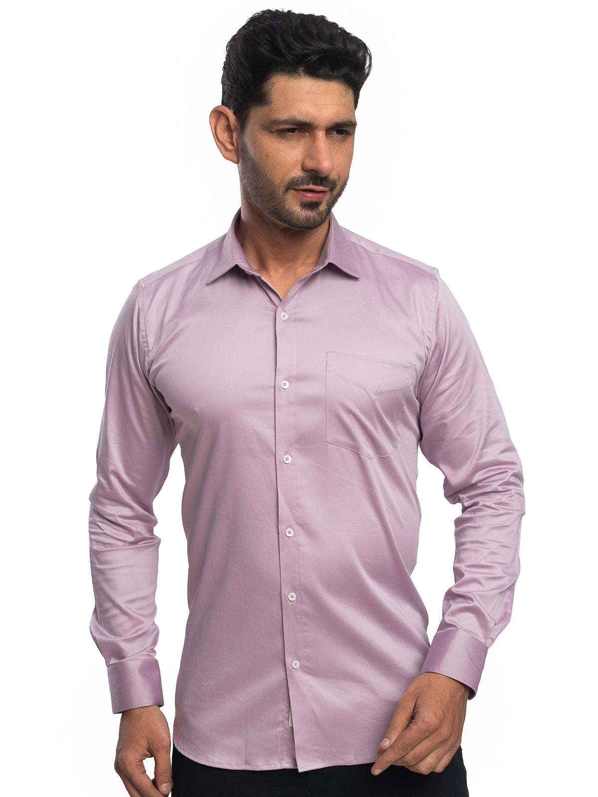 Solid Stretch Shirt in Lavender