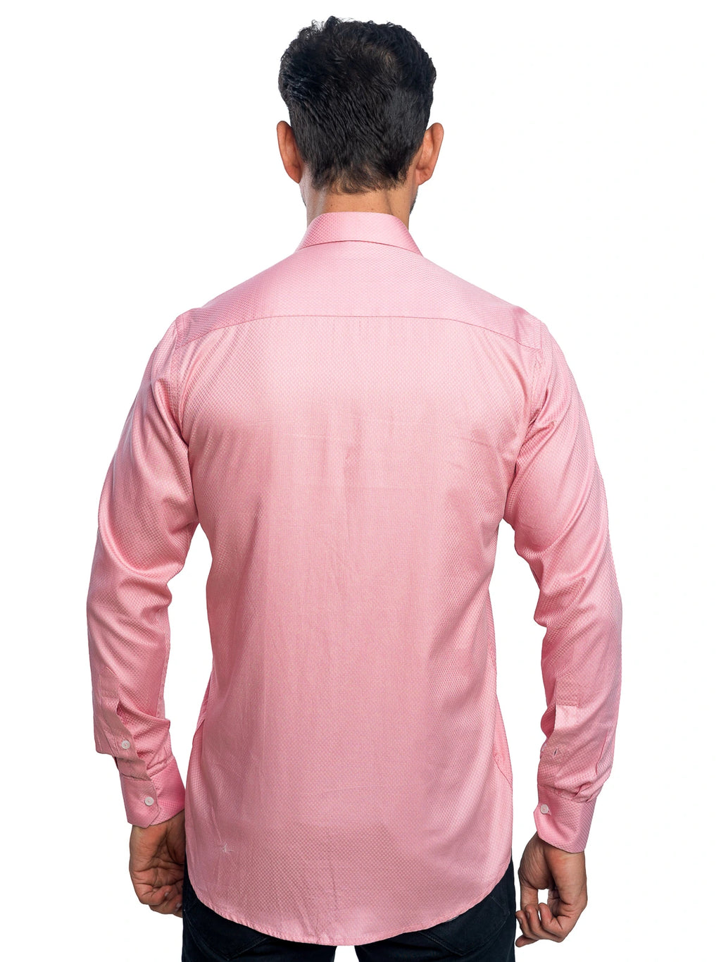 Textured Dobby Shirt in Dusty Pink