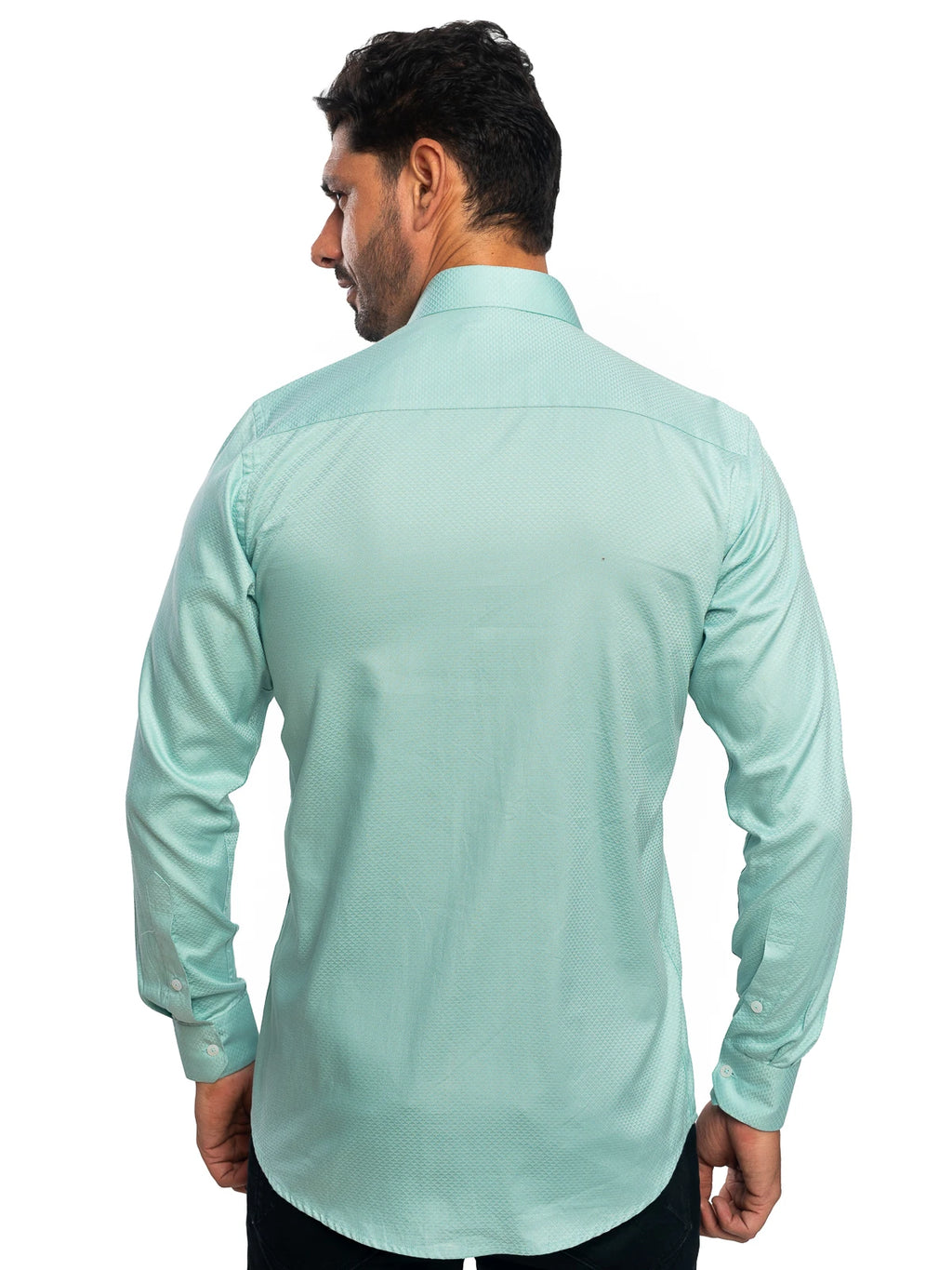 Textured Dobby Shirt in Teal