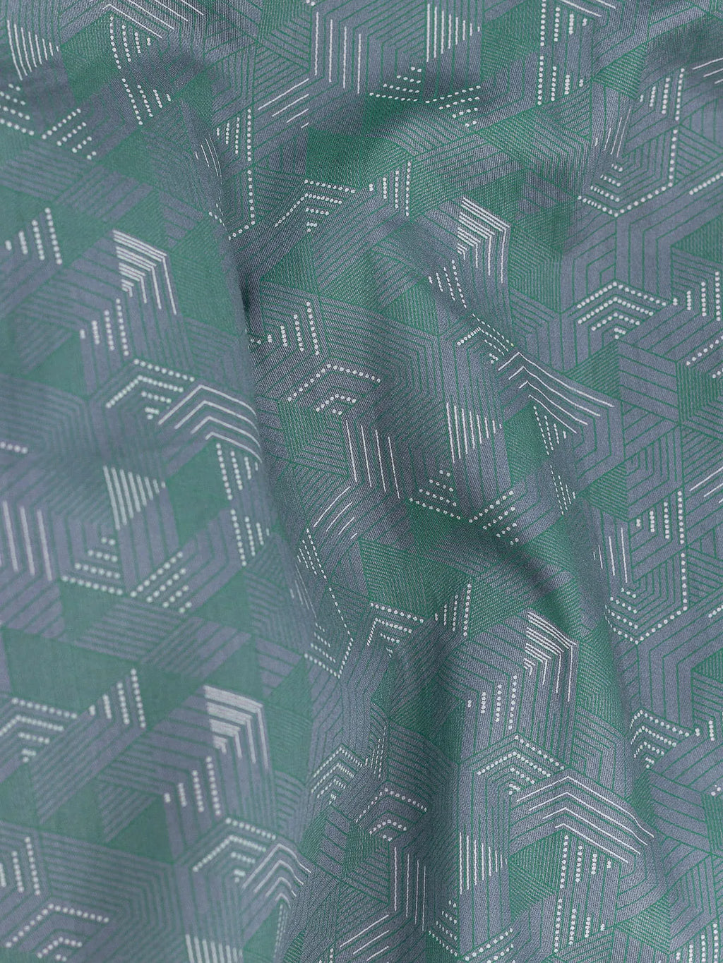 Forest Green Chevron Maze Print