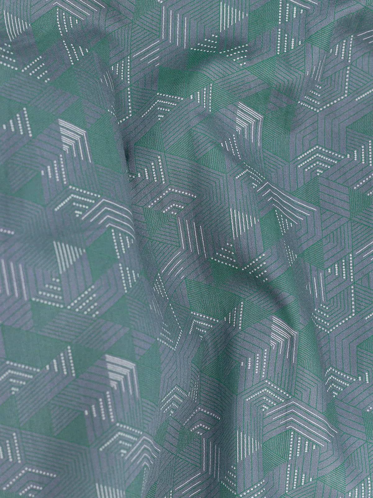 Forest Green Chevron Maze Print
