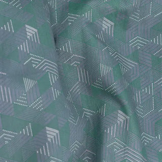 Forest Green Chevron Maze Print