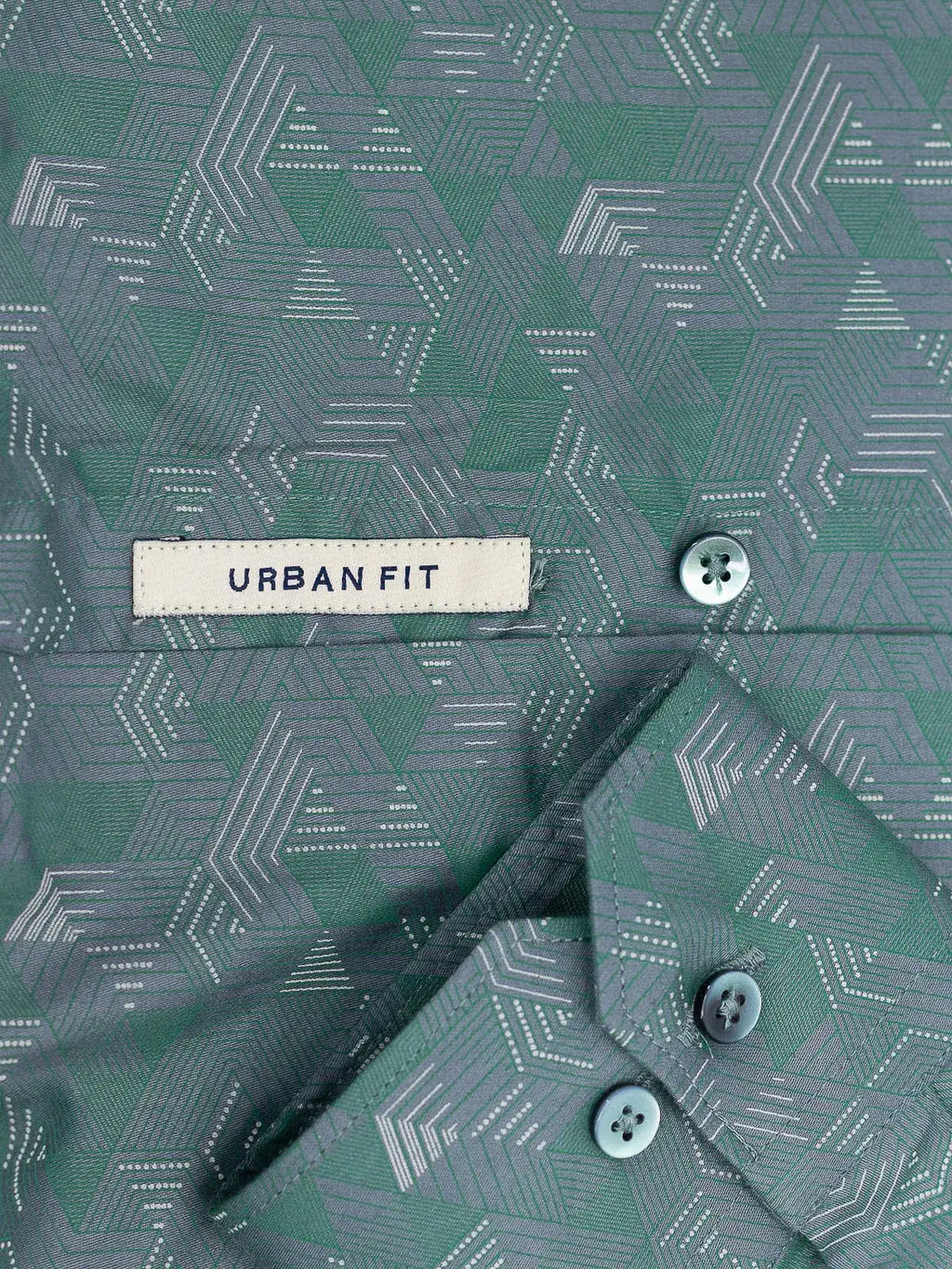 Forest Green Chevron Maze Print