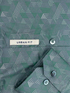 Forest Green Chevron Maze Print