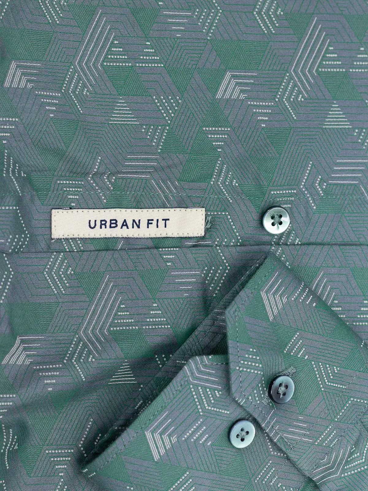 Forest Green Chevron Maze Print