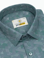 Forest Green Chevron Maze Print