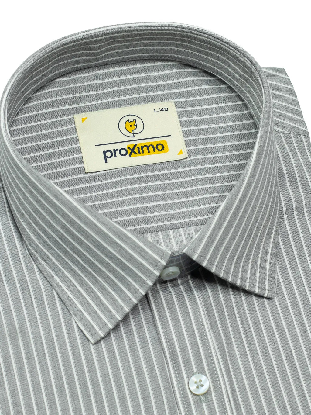 Steel Grey Stripe Oxford