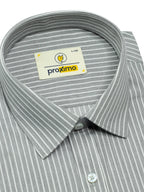 Steel Grey Stripe Oxford