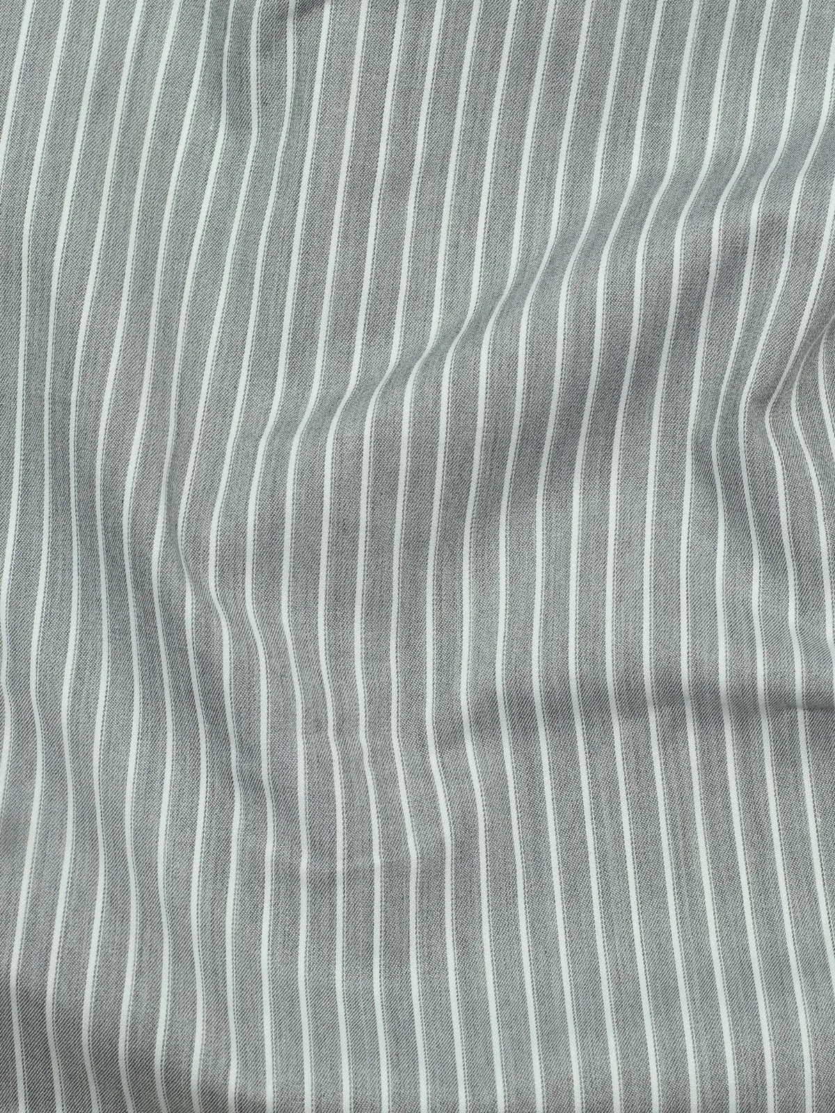 Steel Grey Stripe Oxford