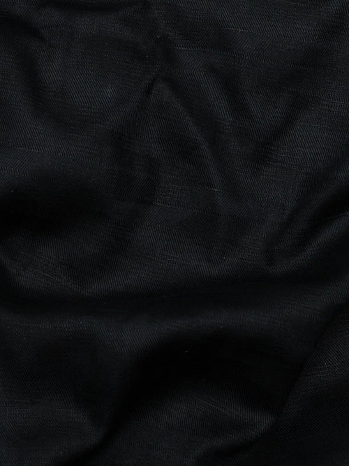 Black Dobby Bark Weave
