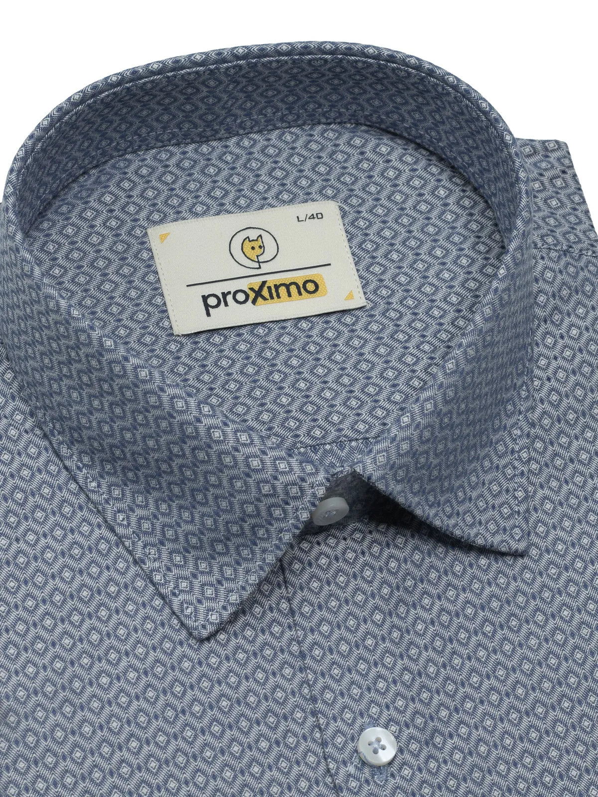 Indigo Blue Dobby Medallion