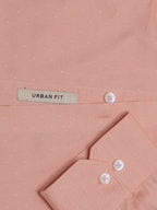 Pastel Peach Dobby Pin Dot