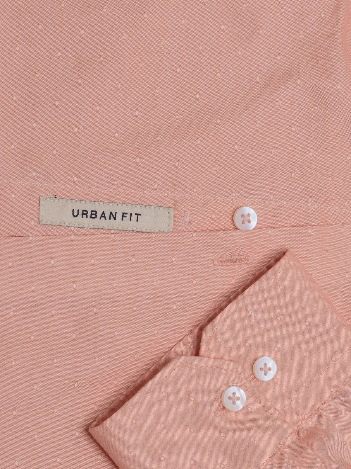 Pastel Peach Dobby Pin Dot