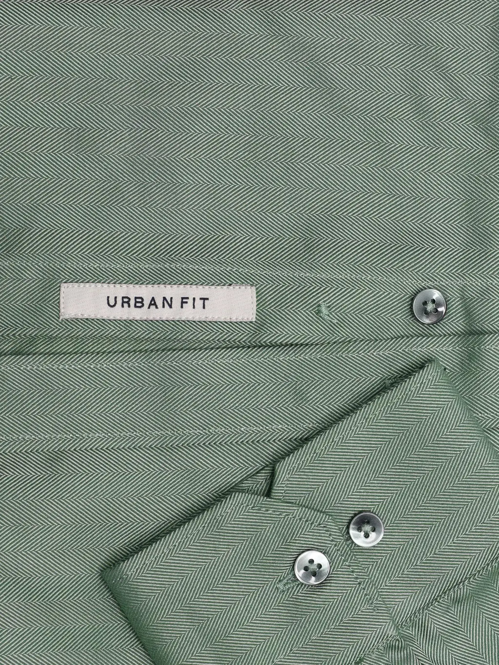 Olive Green Stripe Herringbone