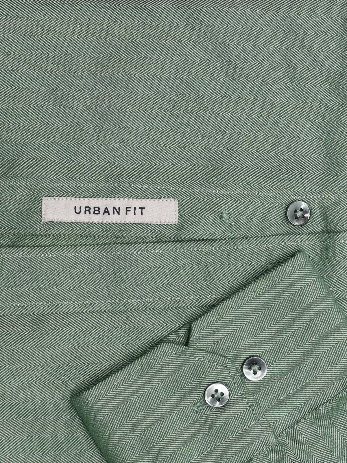 Olive Green Stripe Herringbone