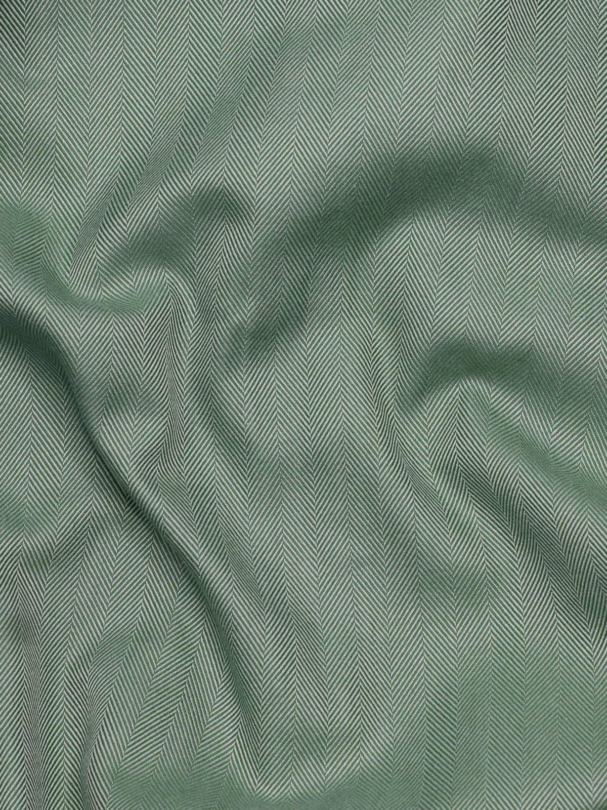 Olive Green Stripe Herringbone