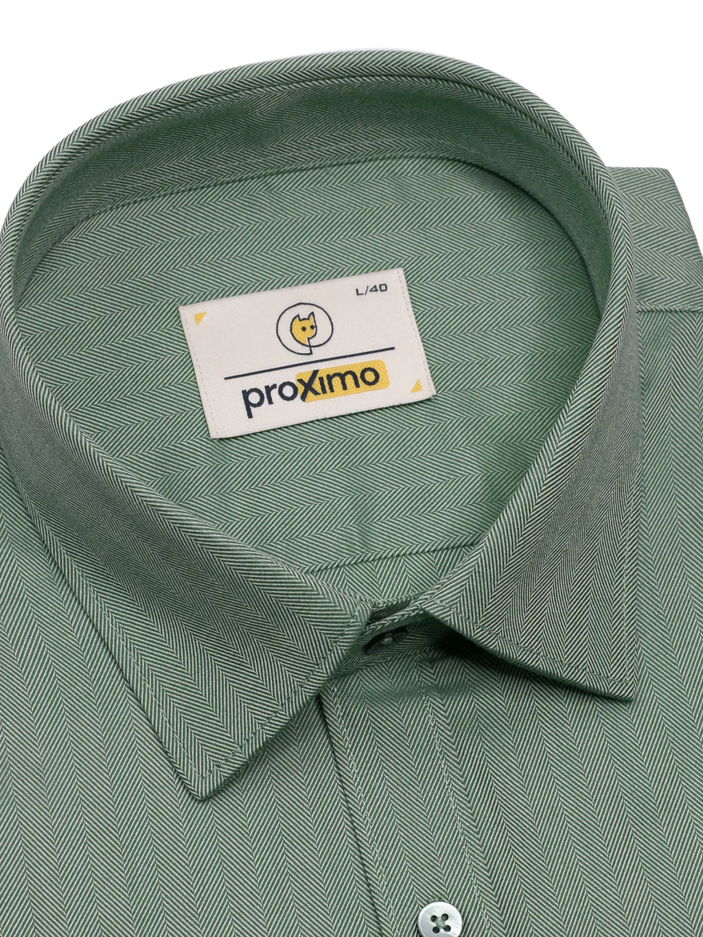 Olive Green Stripe Herringbone