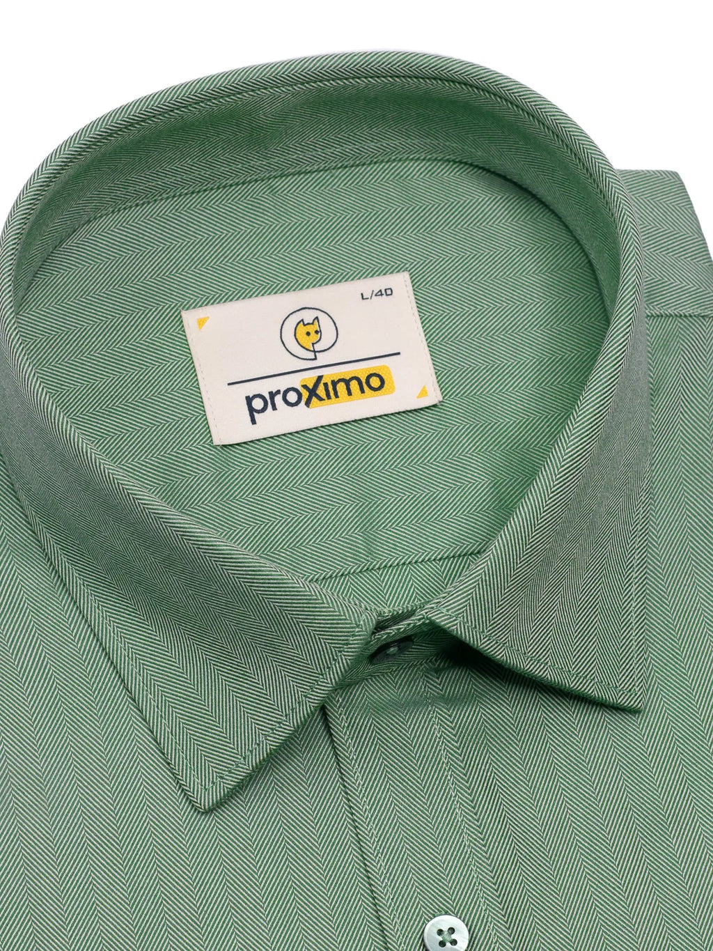 Olive Green Stripe Herringbone