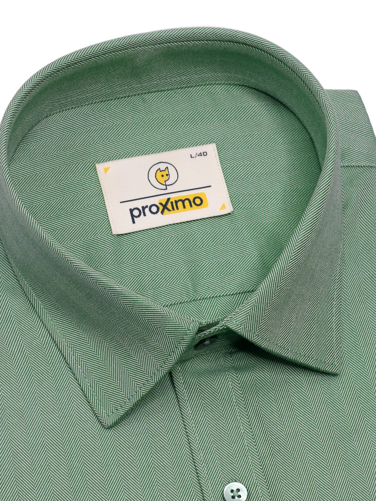 Olive Green Stripe Herringbone