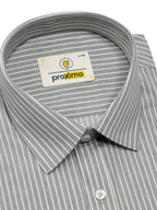 Steel Grey Stripe Oxford