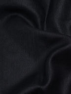 Jet Black Linen-Look Short Kurta