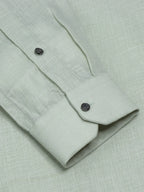Mint Green Linen-Look Short Kurta
