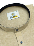 Sand Beige Linen Look Short Kurta