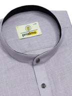 Soft Lavender Linen-Look Short Kurta