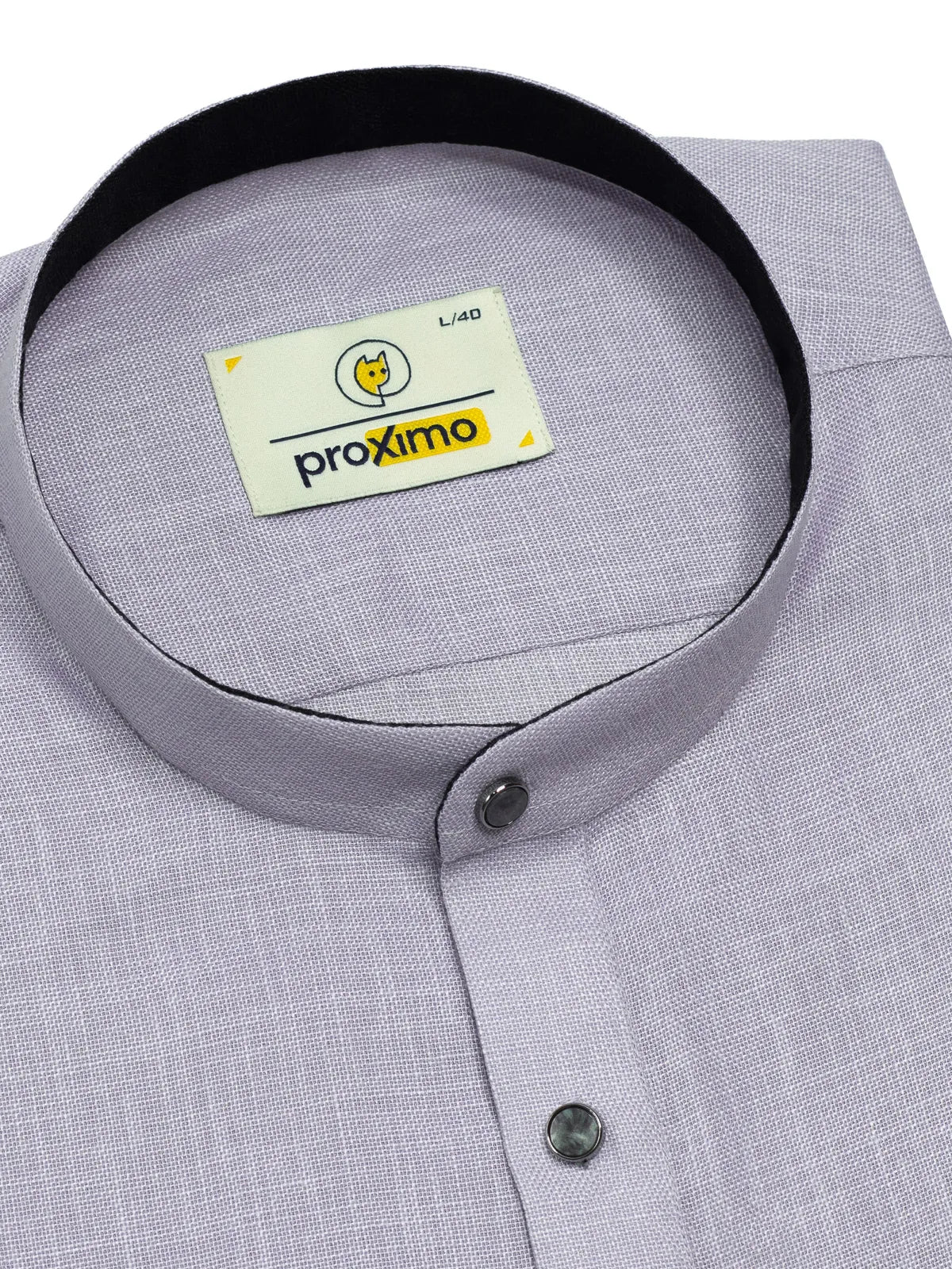 Soft Lavender Linen-Look Short Kurta
