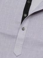 Soft Lavender Linen-Look Short Kurta