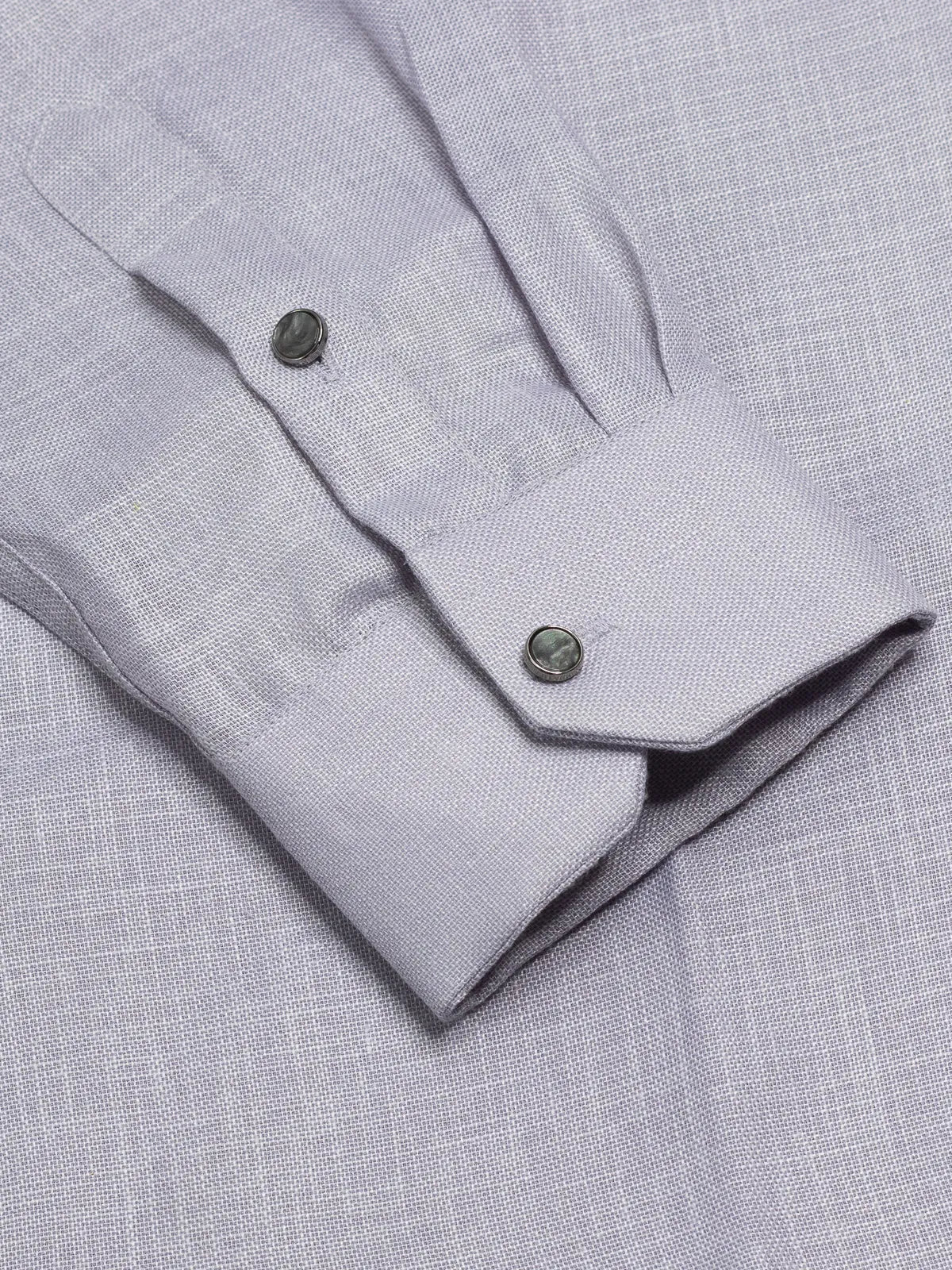 Soft Lavender Linen-Look Short Kurta